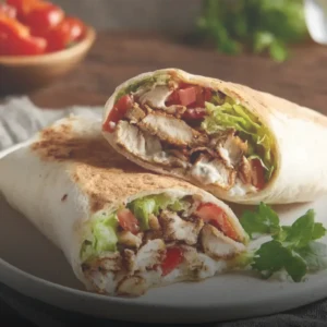 Chicken Shawarma Wrap Combo (Fries & Drink)